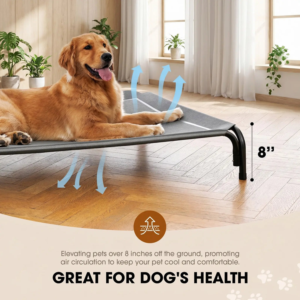 【Tiktokshopbacktoschool】 Cozila Elevated Dog Bed for Large Dogs, Cooling Pet Cot with Breathable Mesh & Durable Frame, Easy to Clean Raised Pet Mats for Indoor & Outdoor Home Summervibes Petlovers Outdoorfun Campingessentials