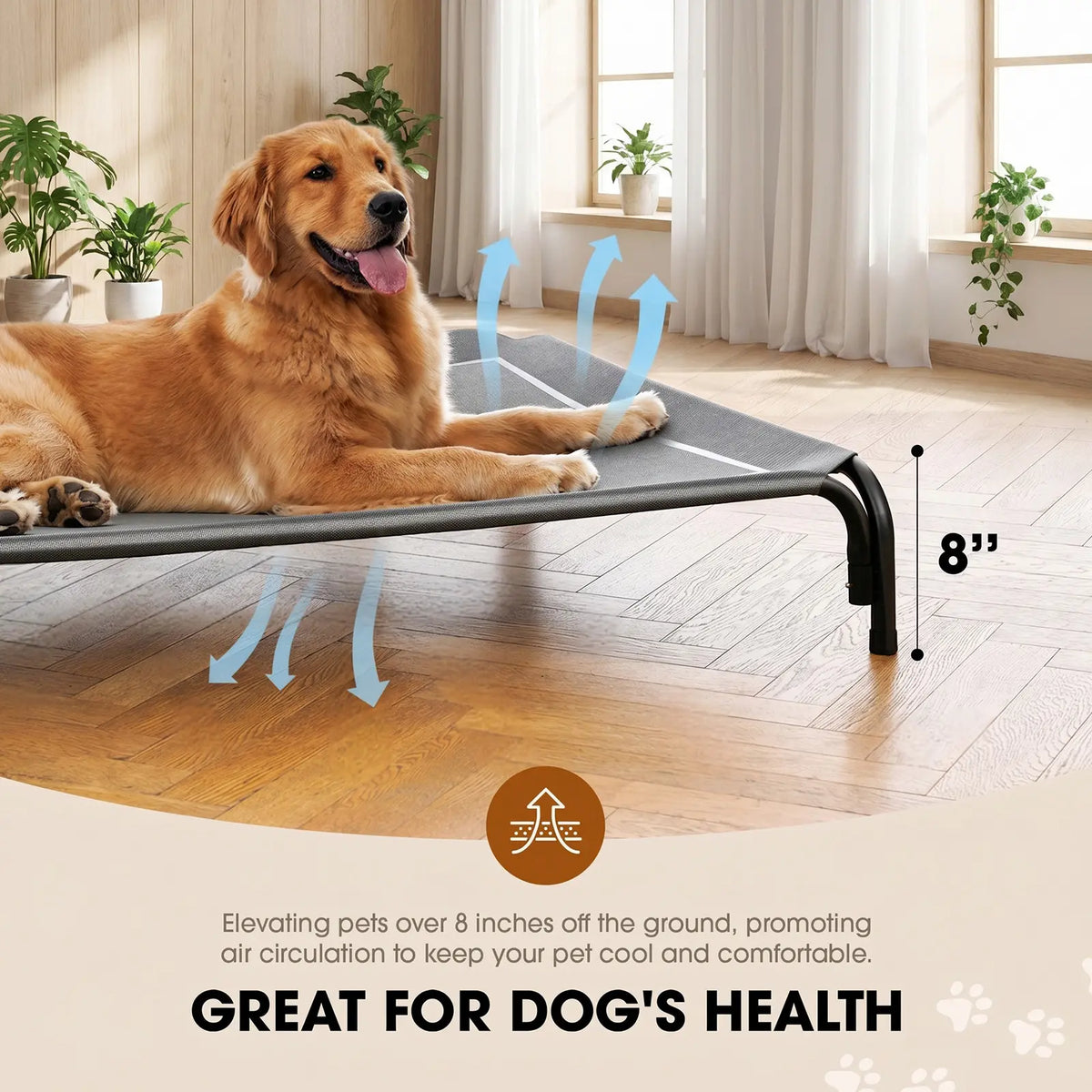 【Tiktokshopbacktoschool】 Cozila Elevated Dog Bed for Large Dogs, Cooling Pet Cot with Breathable Mesh & Durable Frame, Easy to Clean Raised Pet Mats for Indoor & Outdoor Home Summervibes Petlovers Outdoorfun Campingessentials