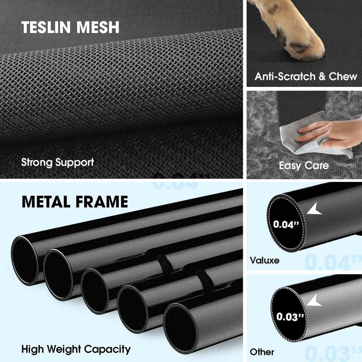 【Tiktokshopbacktoschool】 Cozila Elevated Dog Bed for Large Dogs, Cooling Pet Cot with Breathable Mesh & Durable Frame, Easy to Clean Raised Pet Mats for Indoor & Outdoor Home Summervibes Petlovers Outdoorfun Campingessentials