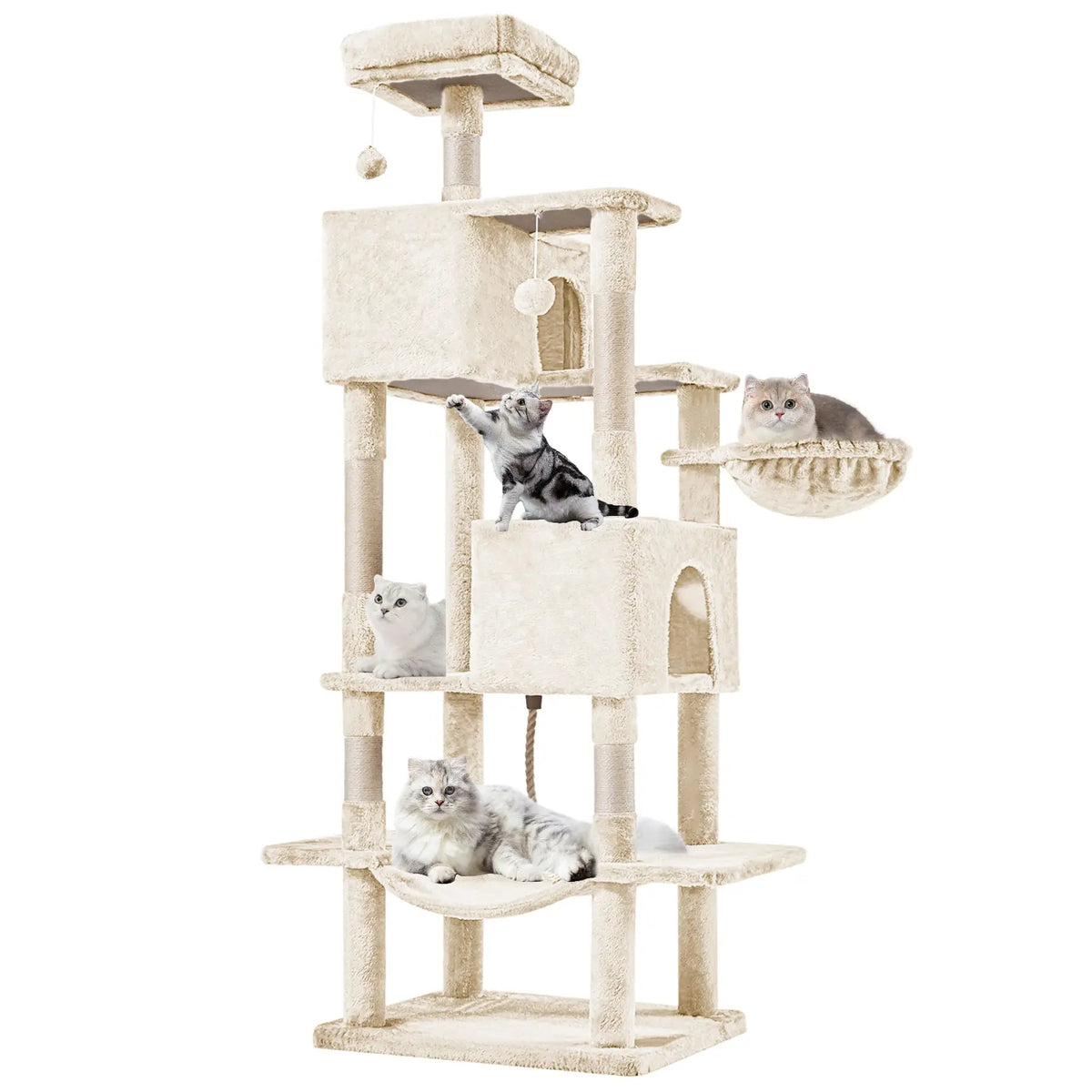Cat Climbing Shelf, Post Cascading Cat Climbing Shelf, Indoor Playhouse, Cozy Nest, Durable, Space-Saving Design, Gift for Pet Owners