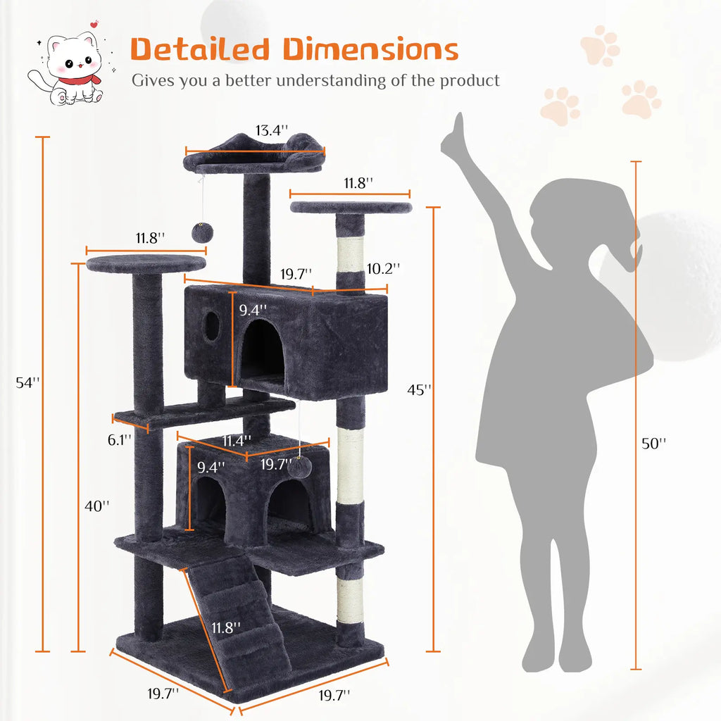 Cat Climbing Shelf, Post Cascading Cat Climbing Shelf, Indoor Playhouse, Cozy Nest, Durable, Space-Saving Design, Gift for Pet Owners