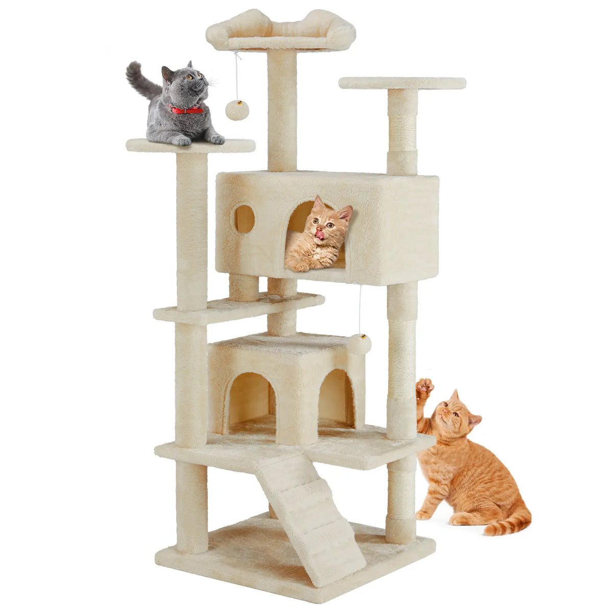 Cat Climbing Shelf, Post Cascading Cat Climbing Shelf, Indoor Playhouse, Cozy Nest, Durable, Space-Saving Design, Gift for Pet Owners